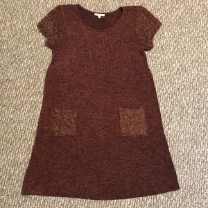 Short sleeve sweater dress
